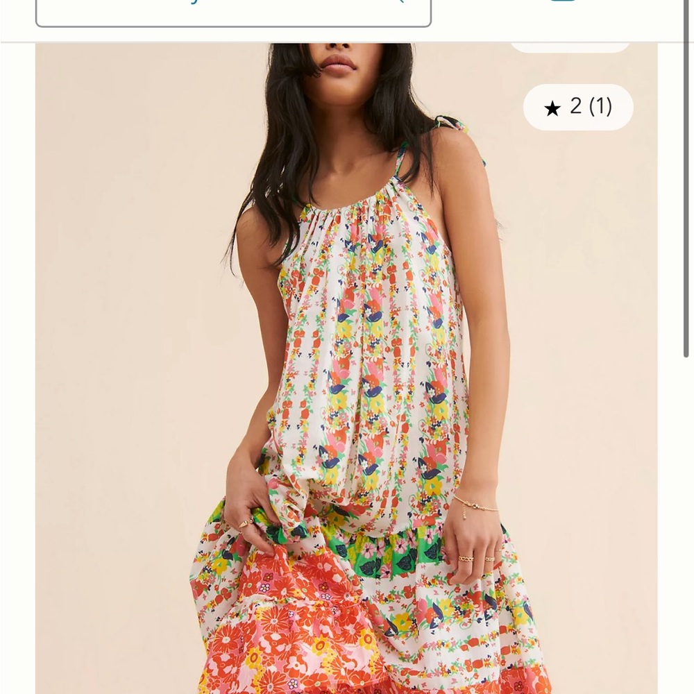 Floral Tiered Maxi Dress with Ruffle Hem - Multicolor - Picture 5 of 5